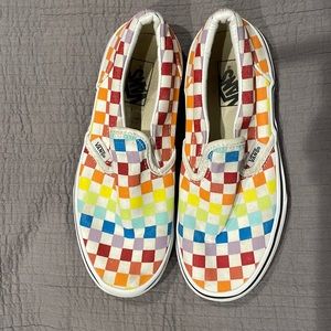 Rainbow Checkered Vans